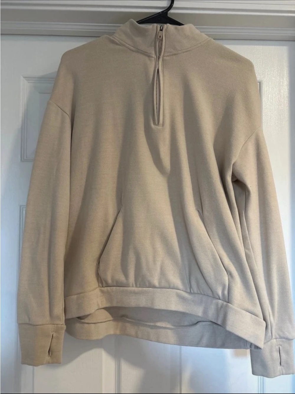 Avalanche Women's Zip-Up Sweater in Beige Cream